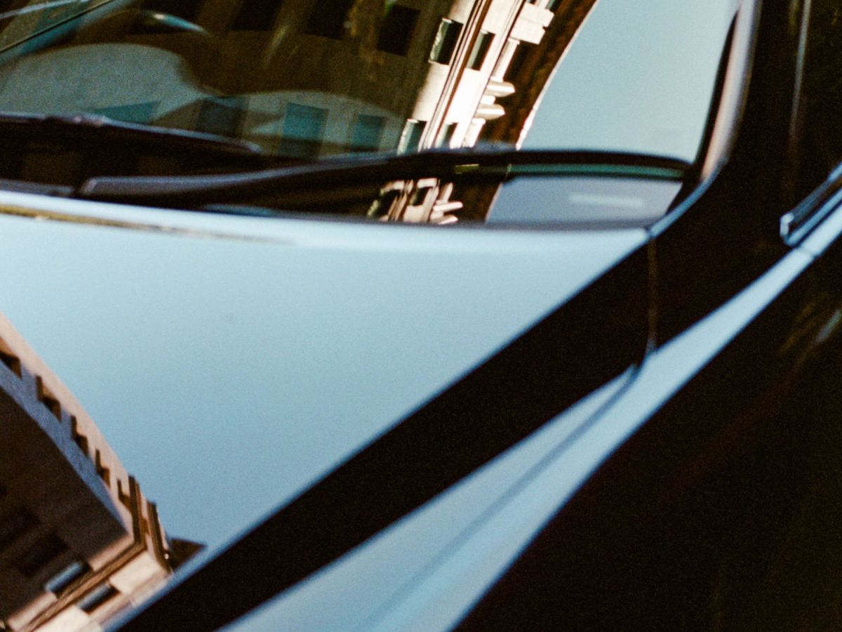 Close-up of a car windscreen